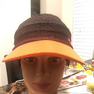 The Redface Women’s Brown Orange Visor Cap Size One